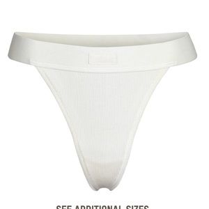 SKIMS cotton ribbed thong in Bone NWT size M